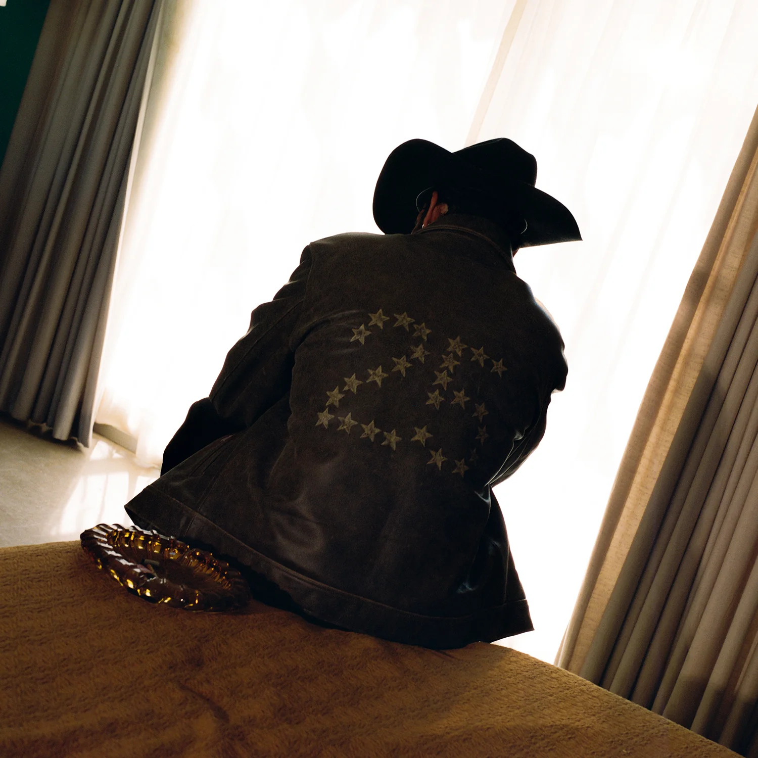 Hand-Painted Dark Brown Leather Jacket - Image 10