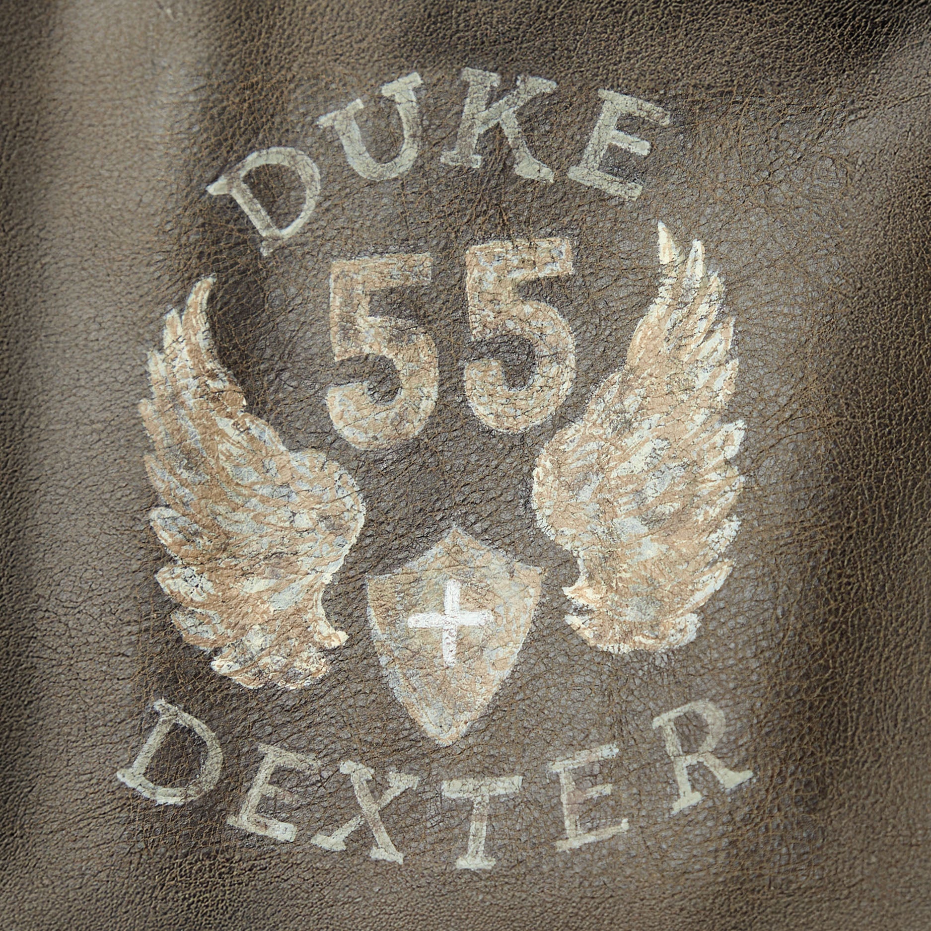 Hand-Painted Dark Brown Leather Jacket - Image 6