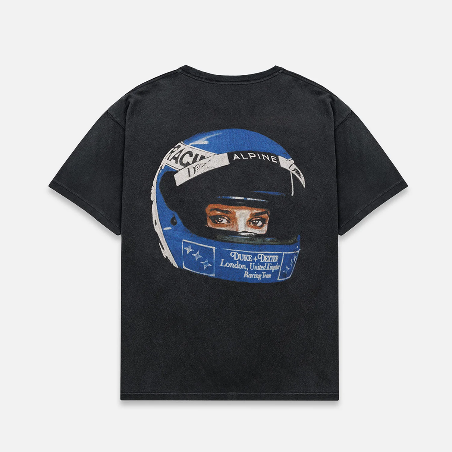 Alpine Formula One Team Helmet Washed Black T-Shirt
