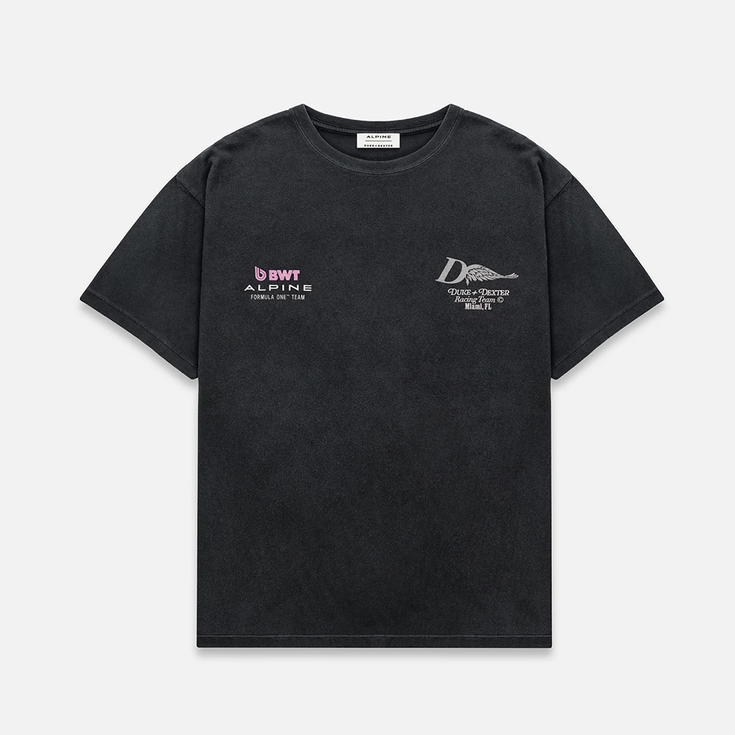 Alpine Formula One Team Helmet Washed Black T-Shirt - Image 3