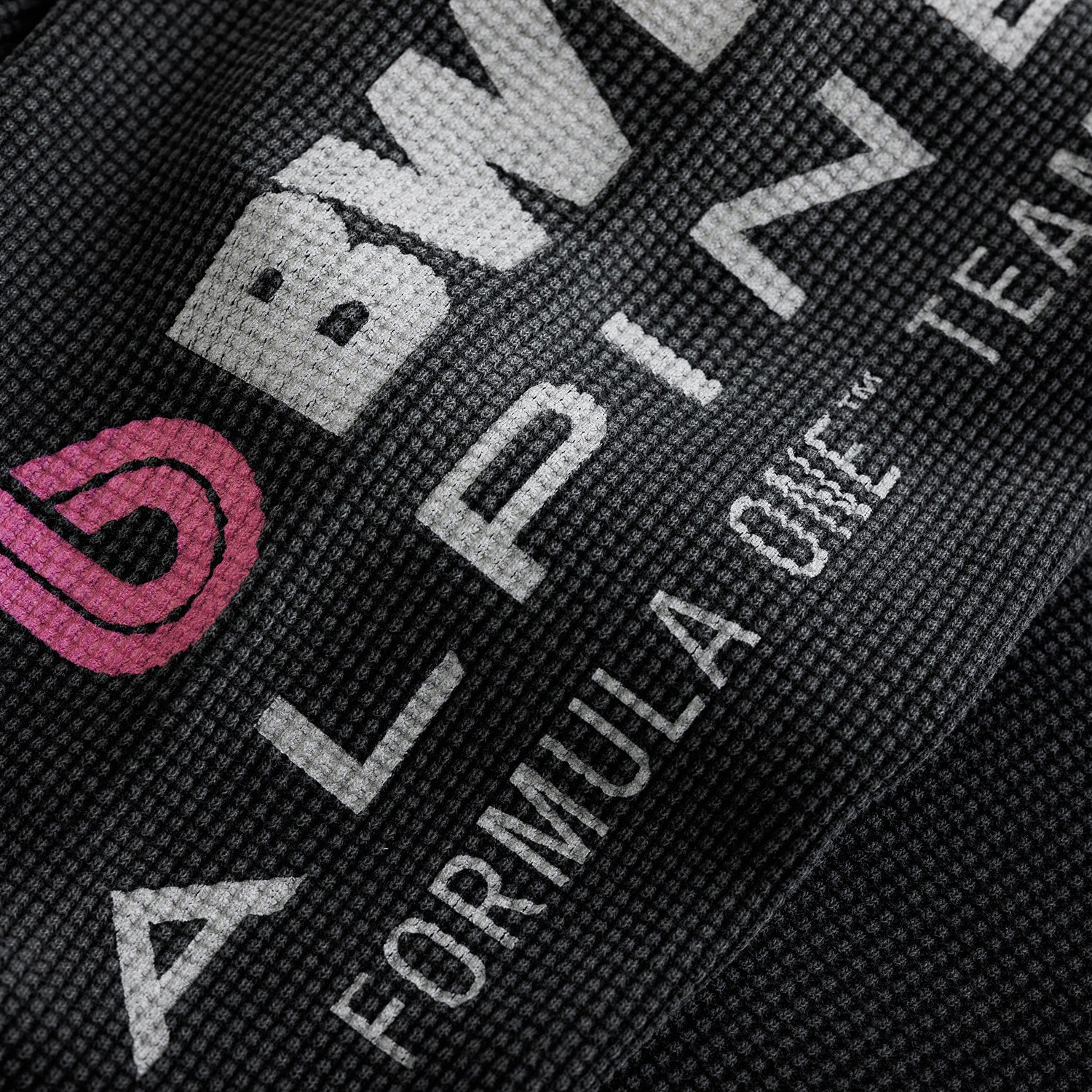Alpine Formula One Team Washed Black Waffle Top - Image 7