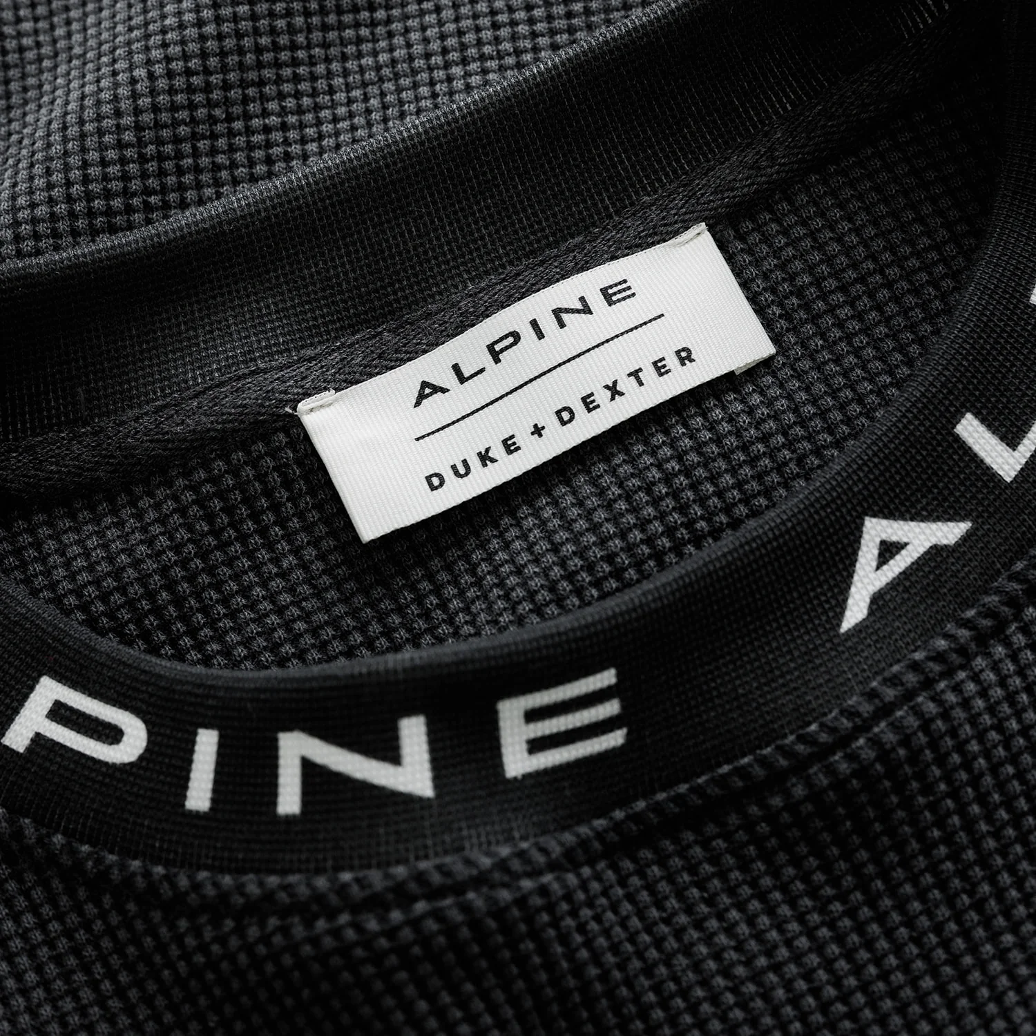 Alpine Formula One Team Washed Black Waffle Top - Image 9