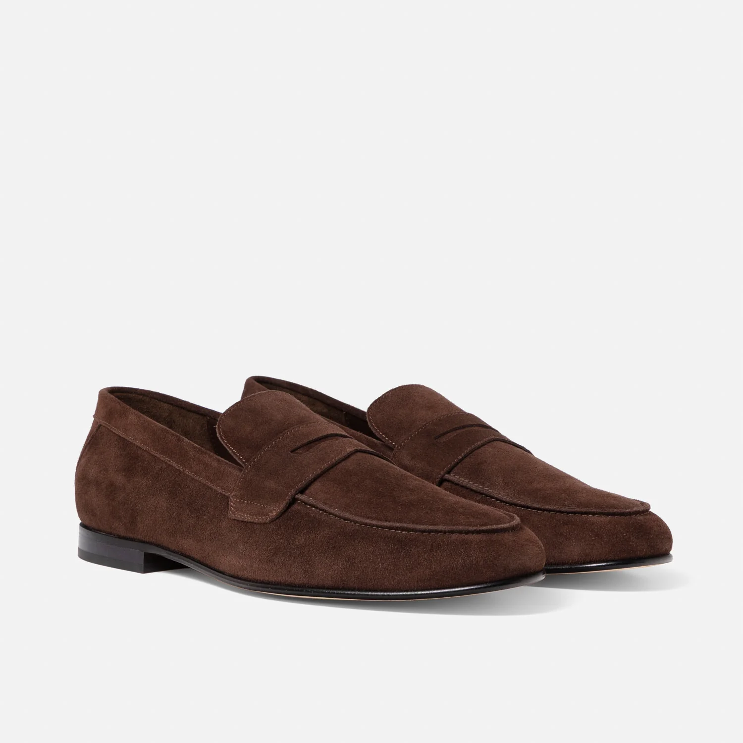 Caine Brown Suede Penny Loafer - Men's - Image 3