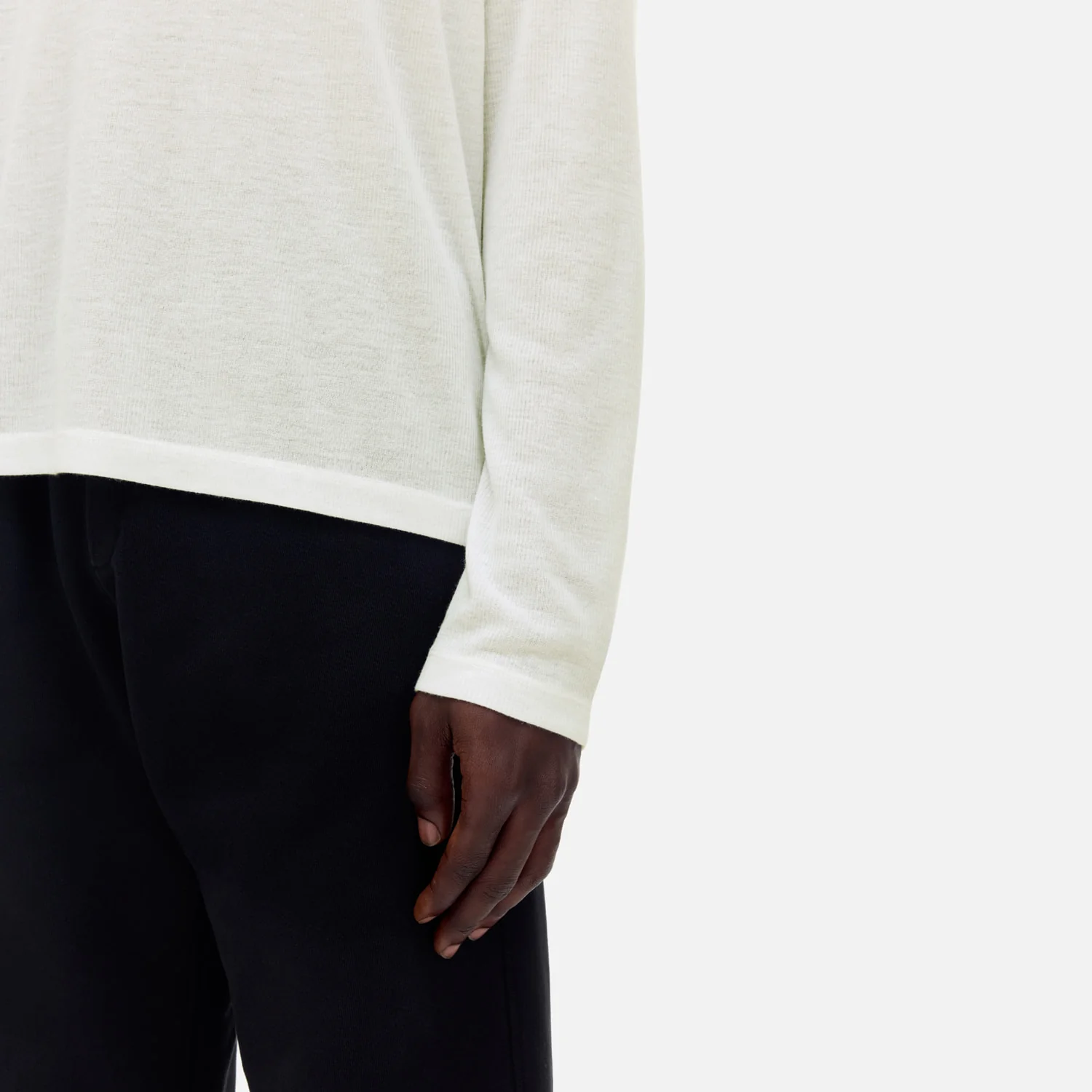 CB Relaxed White Henley - Image 6