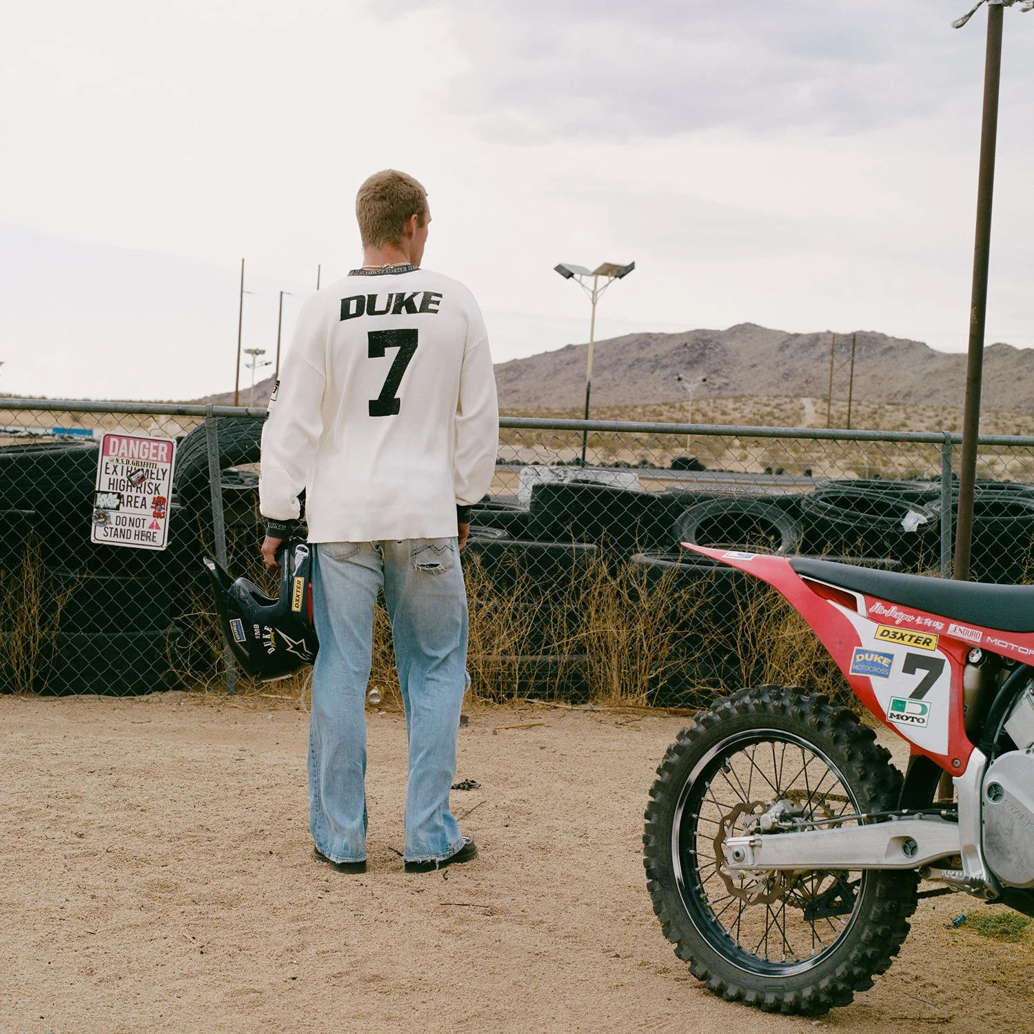 DR Motocross Vintage White Waffle Top - Image 8