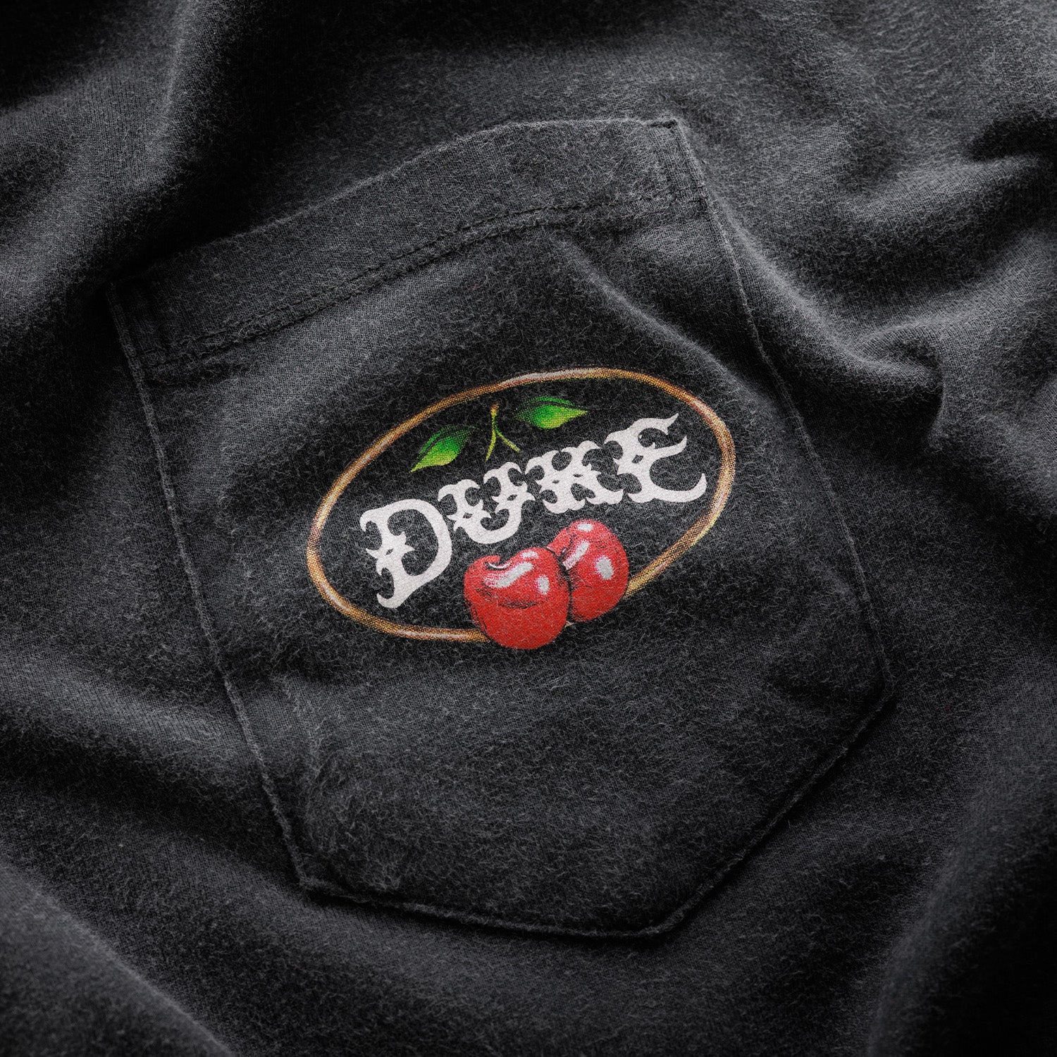 Duke Ranch Cherry Vintage Black T-Shirt - Image 4