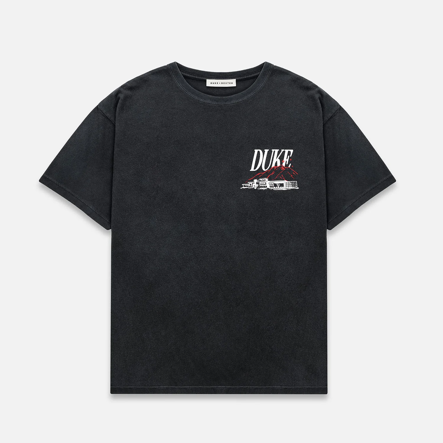 Duke Ranch Vintage Black + Red T-Shirt - Image 3