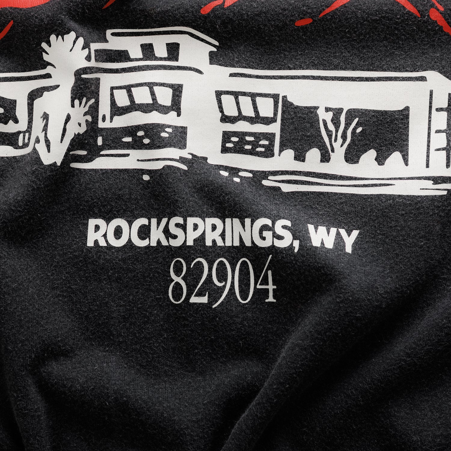 Duke Ranch Vintage Black + Red T-Shirt - Image 6