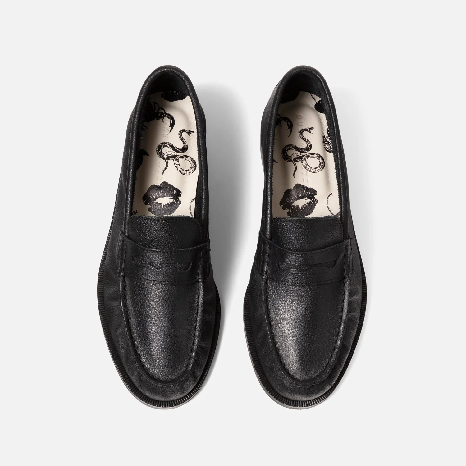 Ezra Black Tumbled Ruched Loafer - Women's - Image 4