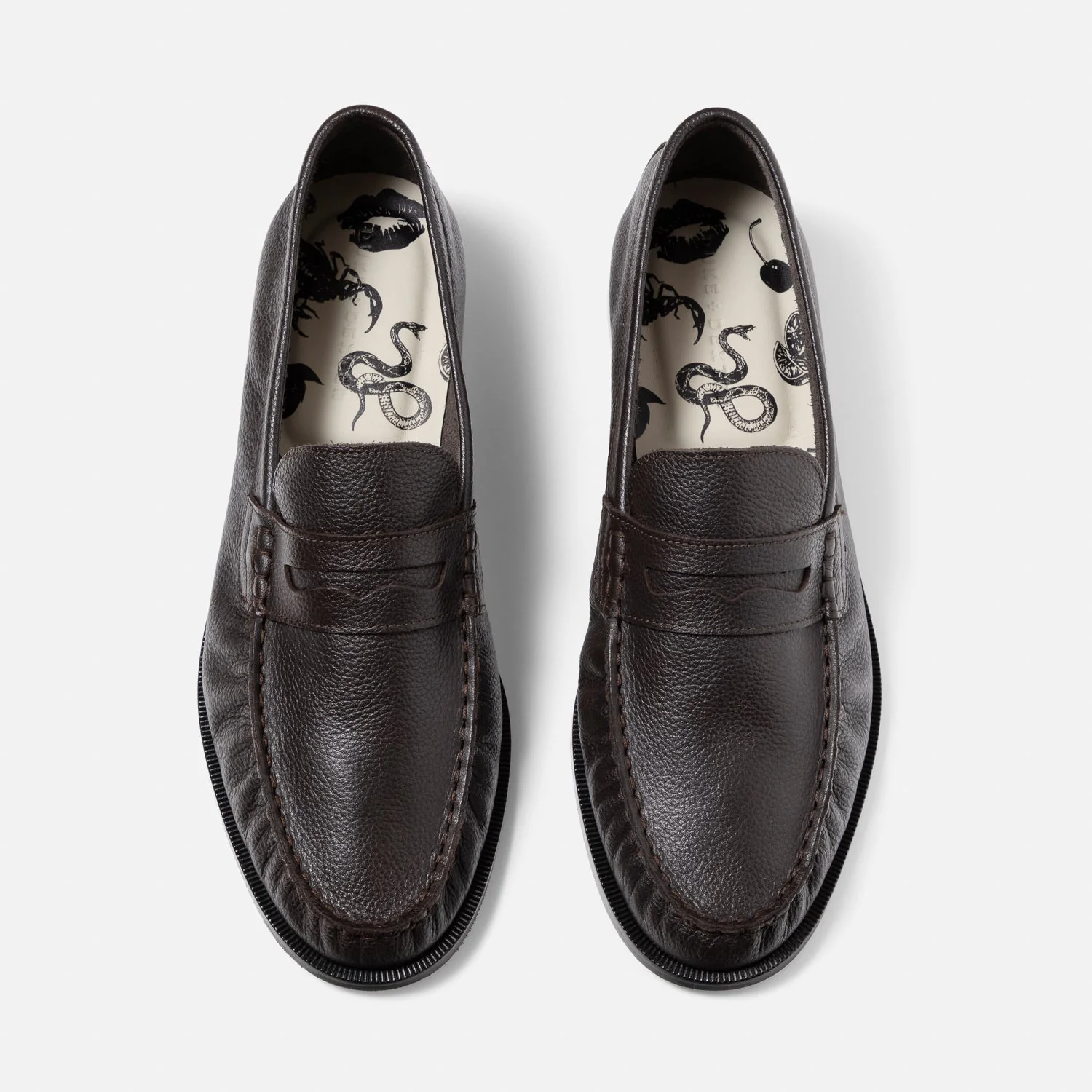 Ezra Brown Pebble Ruched Loafer - Men's - Image 4