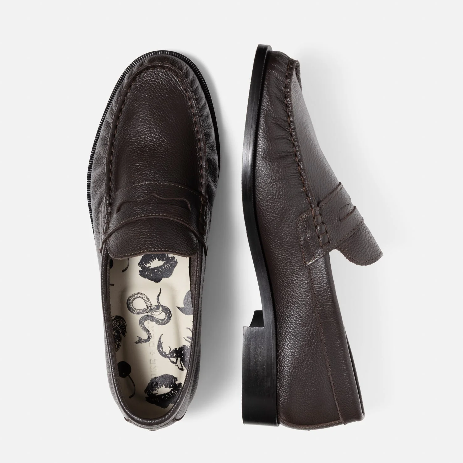 Ezra Brown Pebble Ruched Loafer - Men's - Image 5