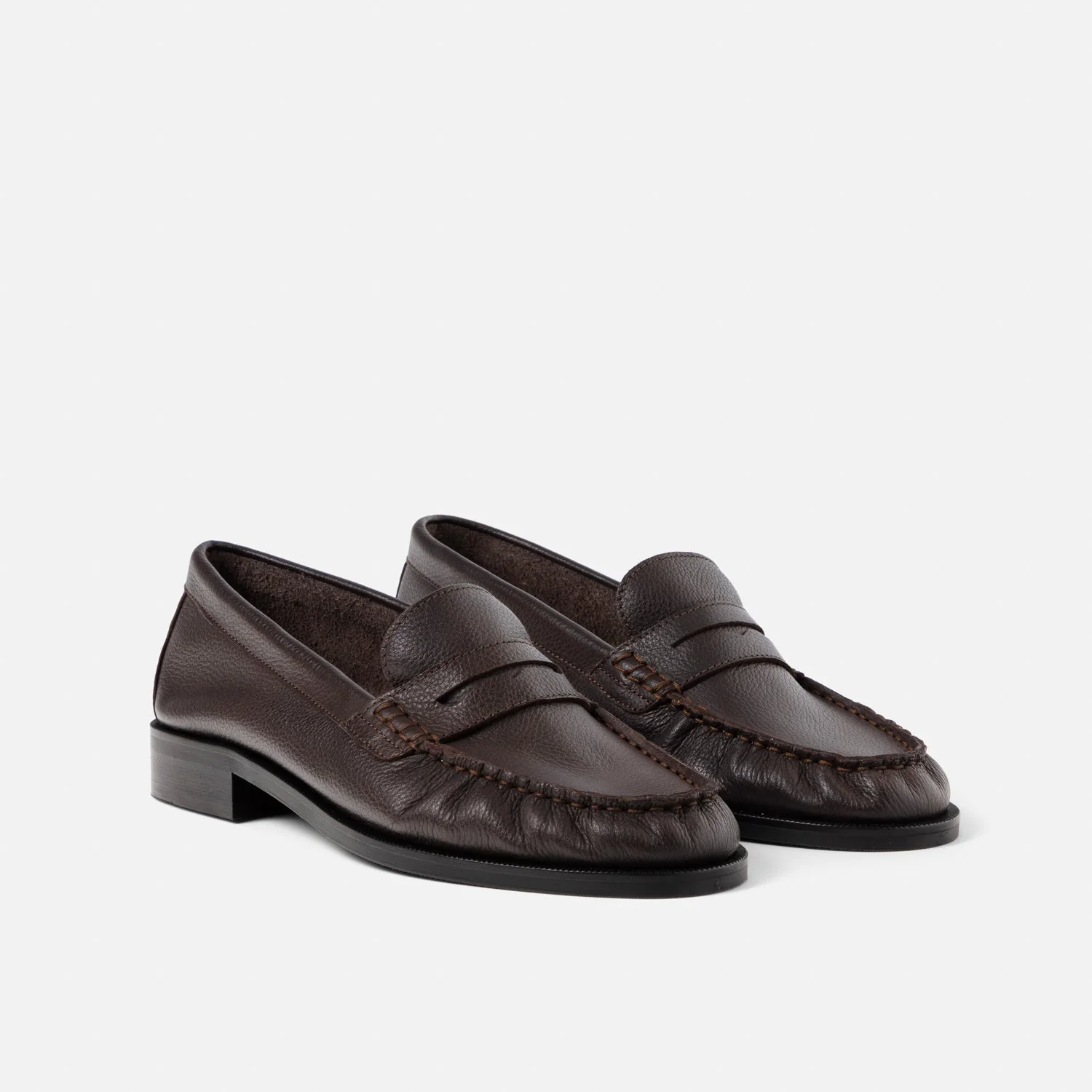 Ezra Brown Pebble Ruched Loafer - Women's - Image 3