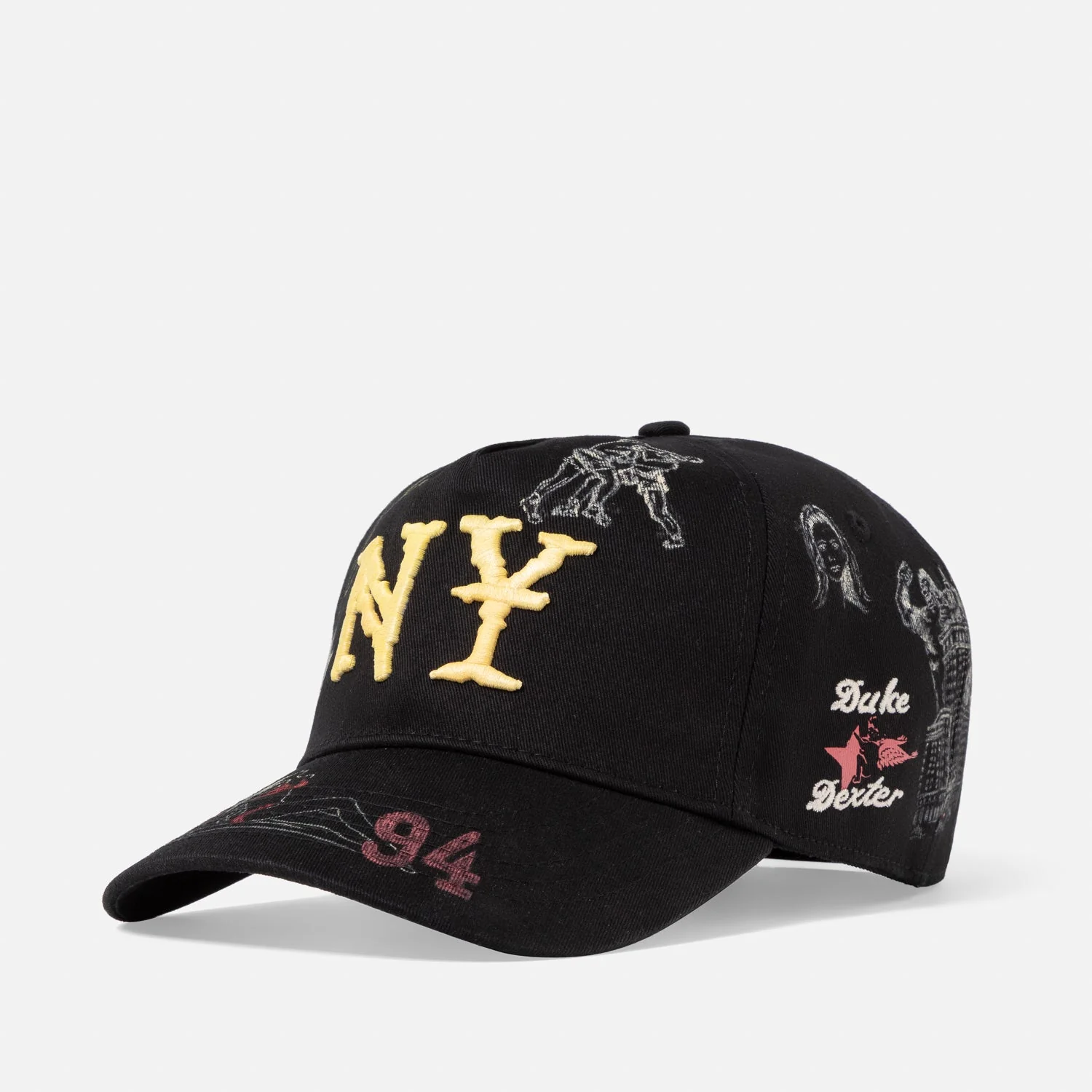 Hand-Painted NY Black Cap - Image 3