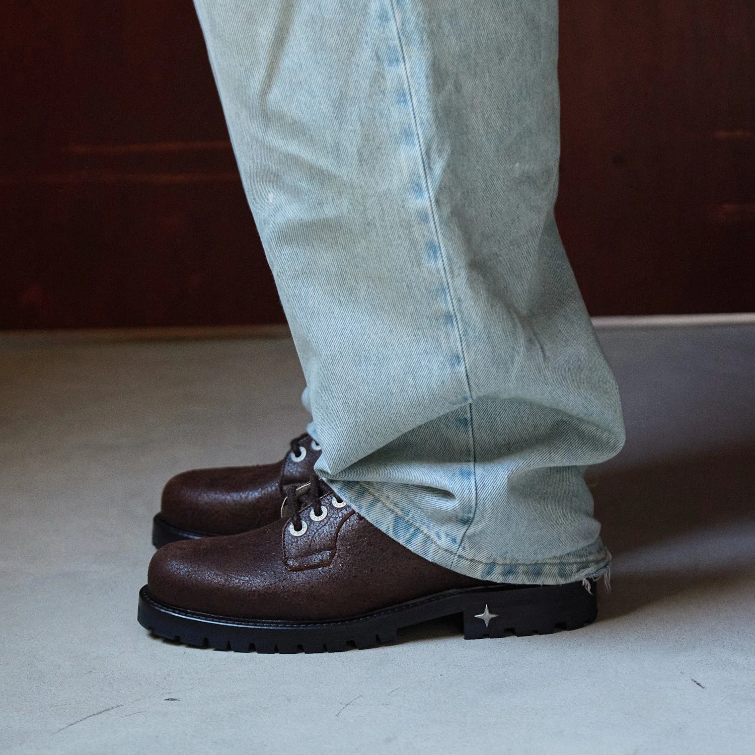 Lennon Brown Cracked Derby - Men's - Image 8
