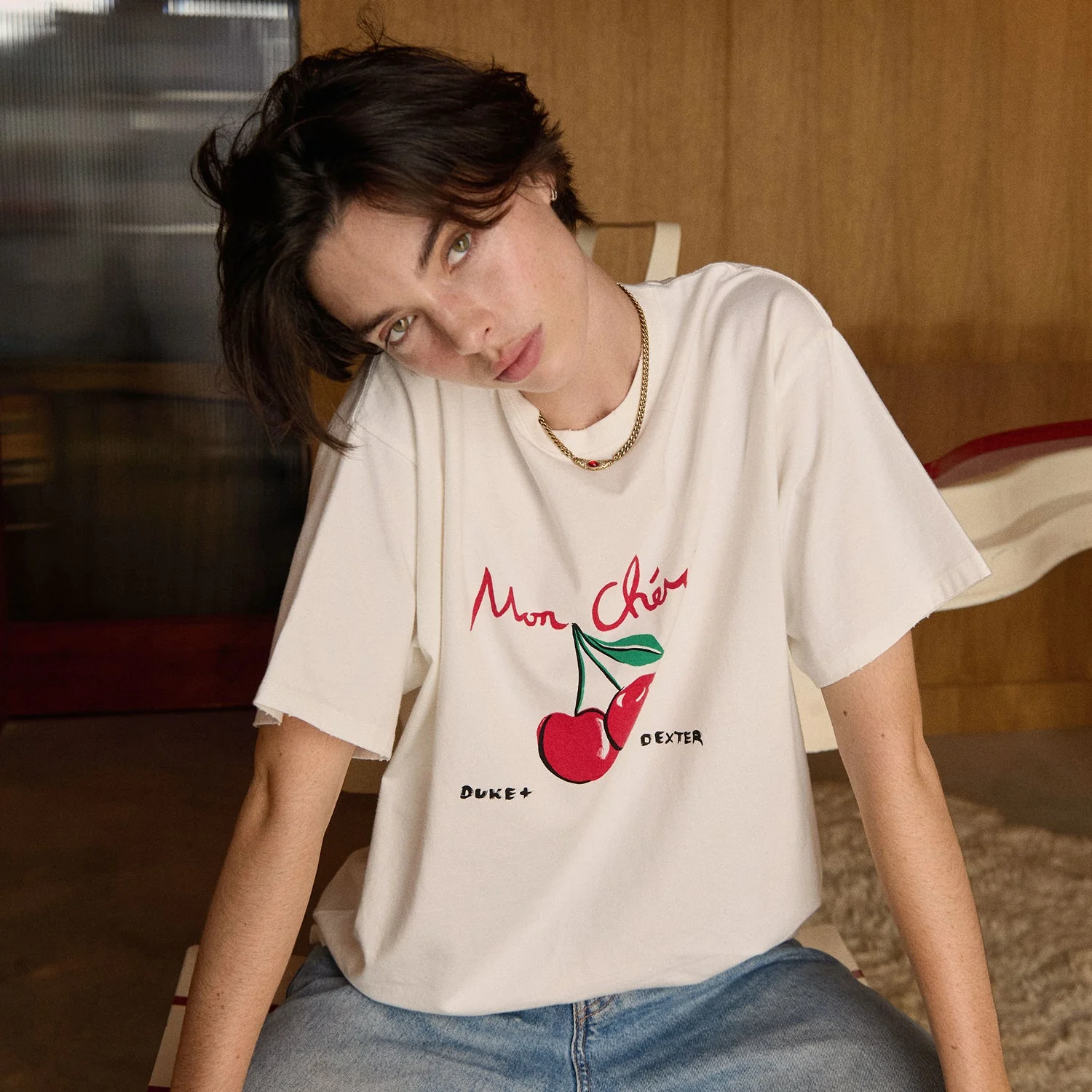 Mon Chéri Vintage White T-Shirt - Image 7