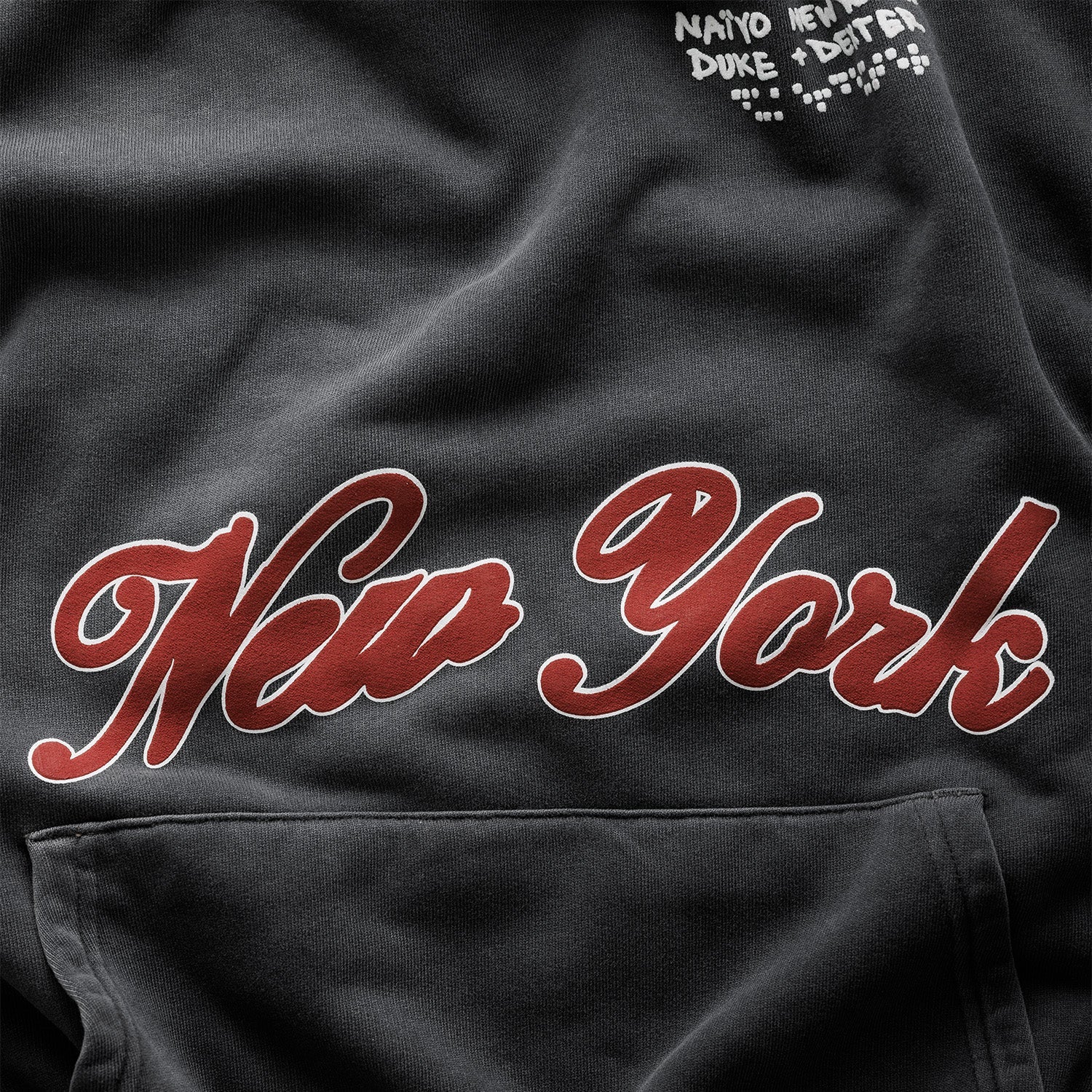 Naiyo NY Washed Black Hoodie - Image 4