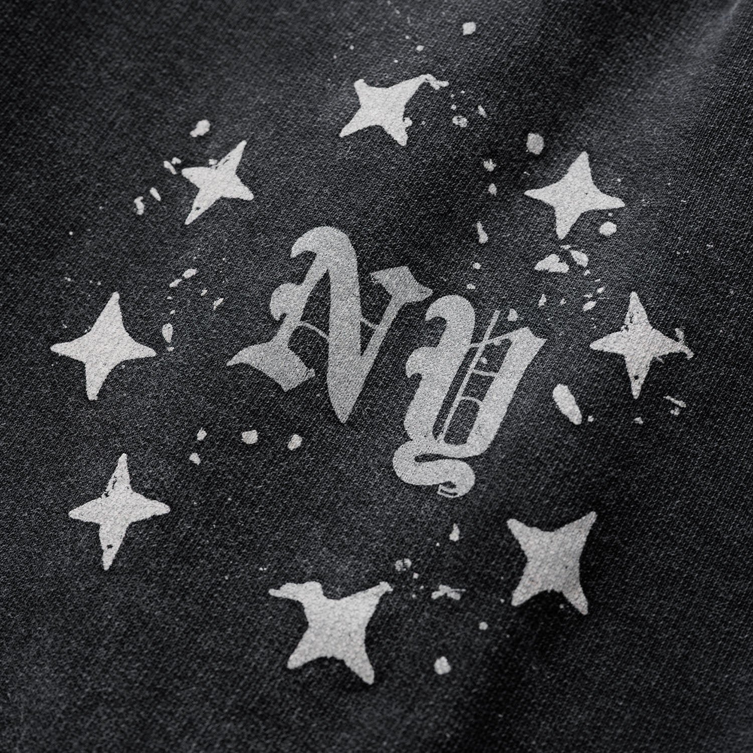 NY Paint Splatter Washed Grey Sweat Pant - Image 4