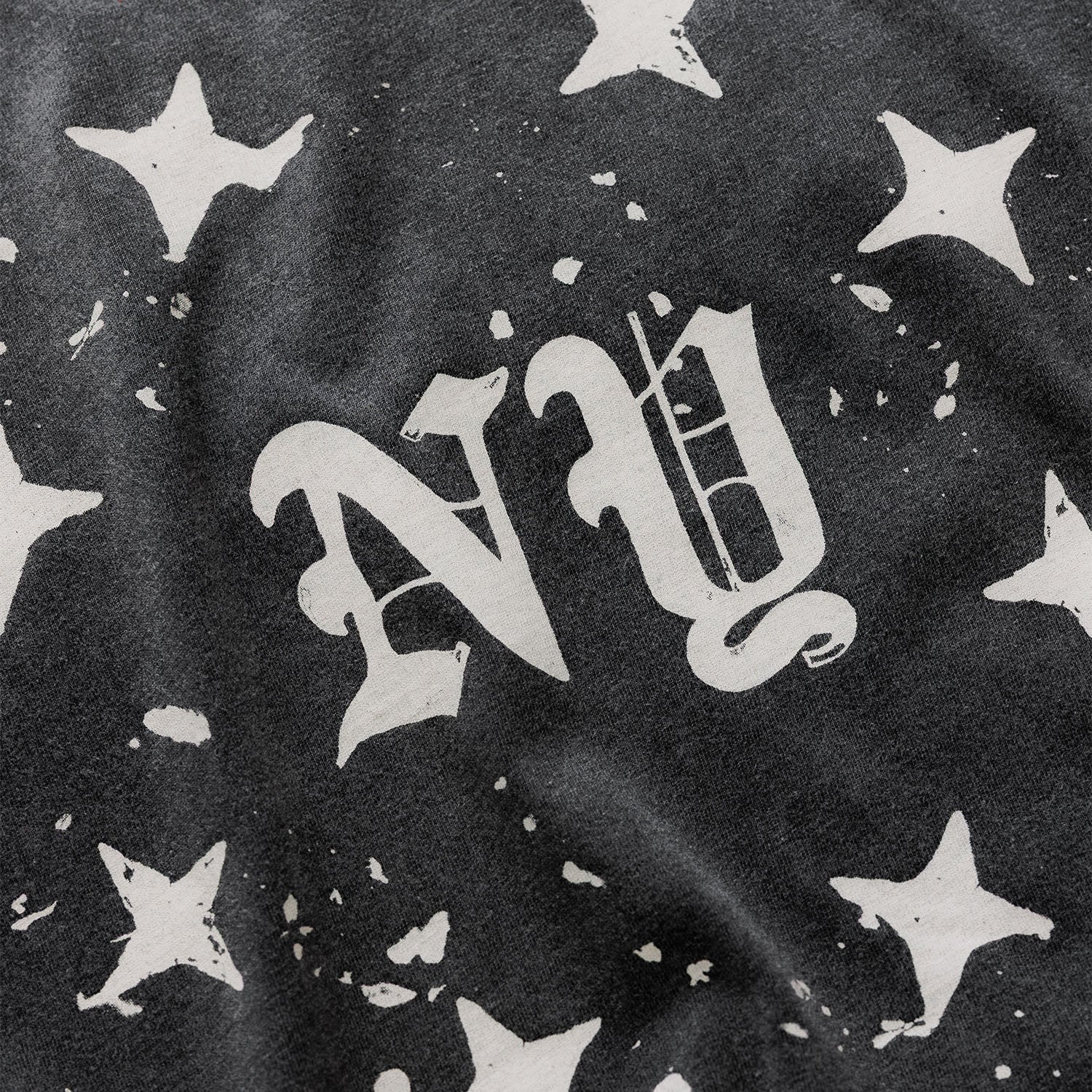 NY Paint Splatter Washed Grey T-Shirt - Image 5