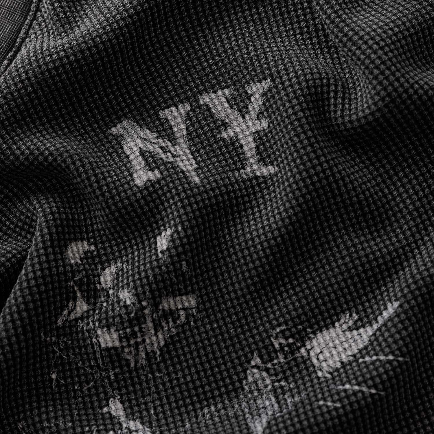 NY Sketch Washed Grey Waffle Top - Image 4