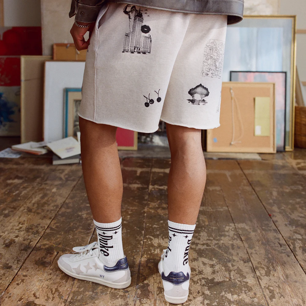 NY Sketch Oat Marl Short - Image 4