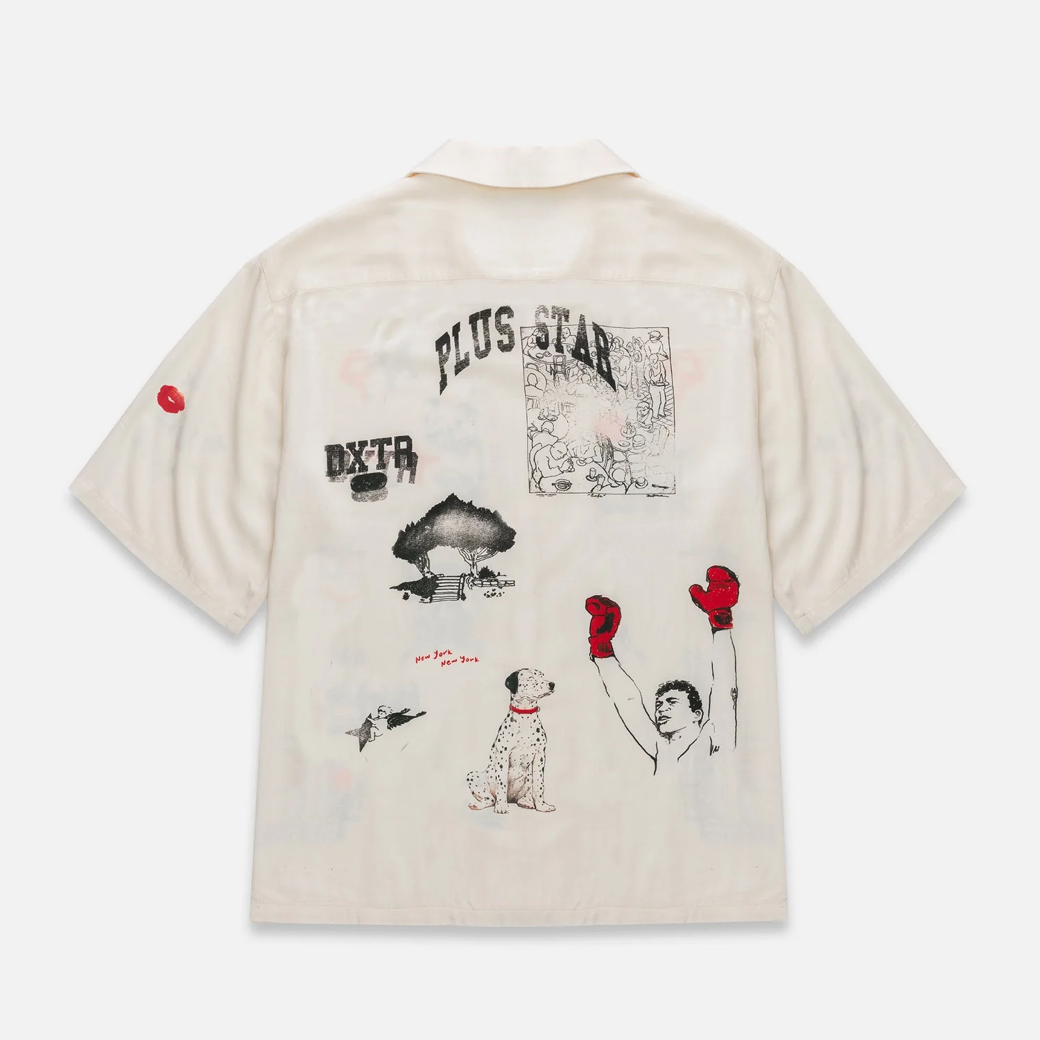 NY Sketch Vintage White + Red + Black Shirt - Image 3