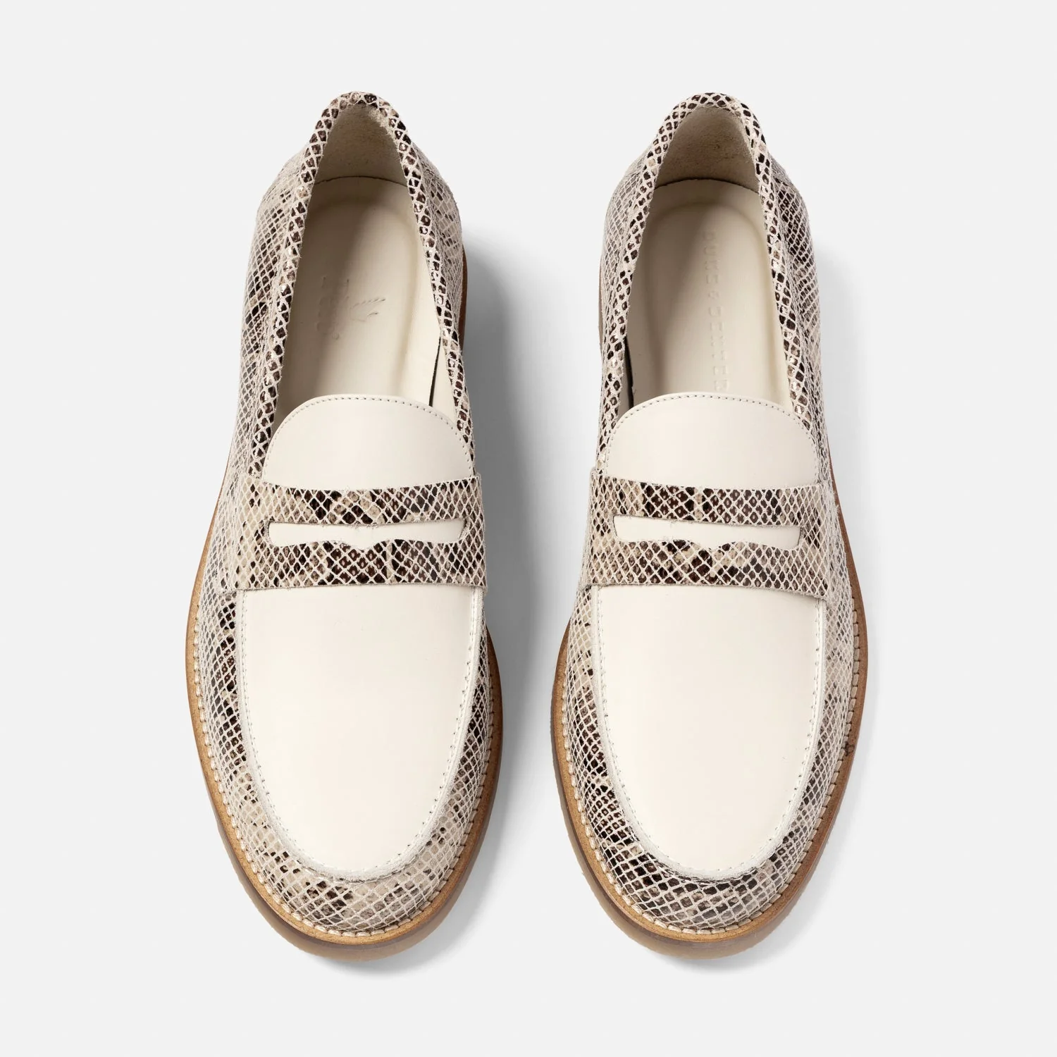 Peso Snakeskin + White Penny Loafer - Men's - Image 4