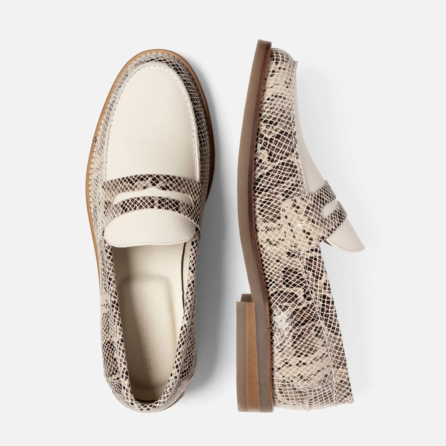 Peso Snakeskin + White Penny Loafer - Men's - Image 5
