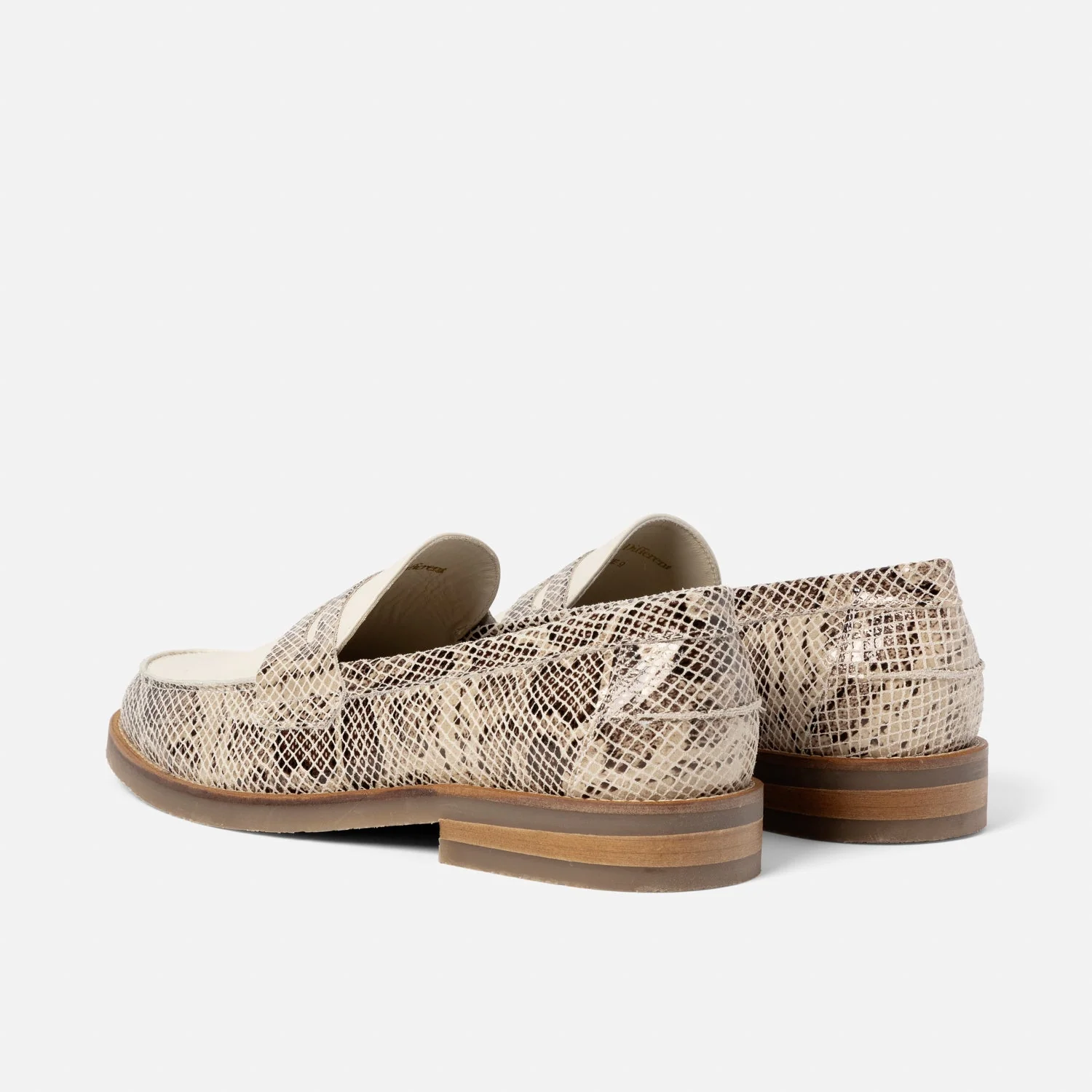 Peso Snakeskin + White Penny Loafer - Men's - Image 6