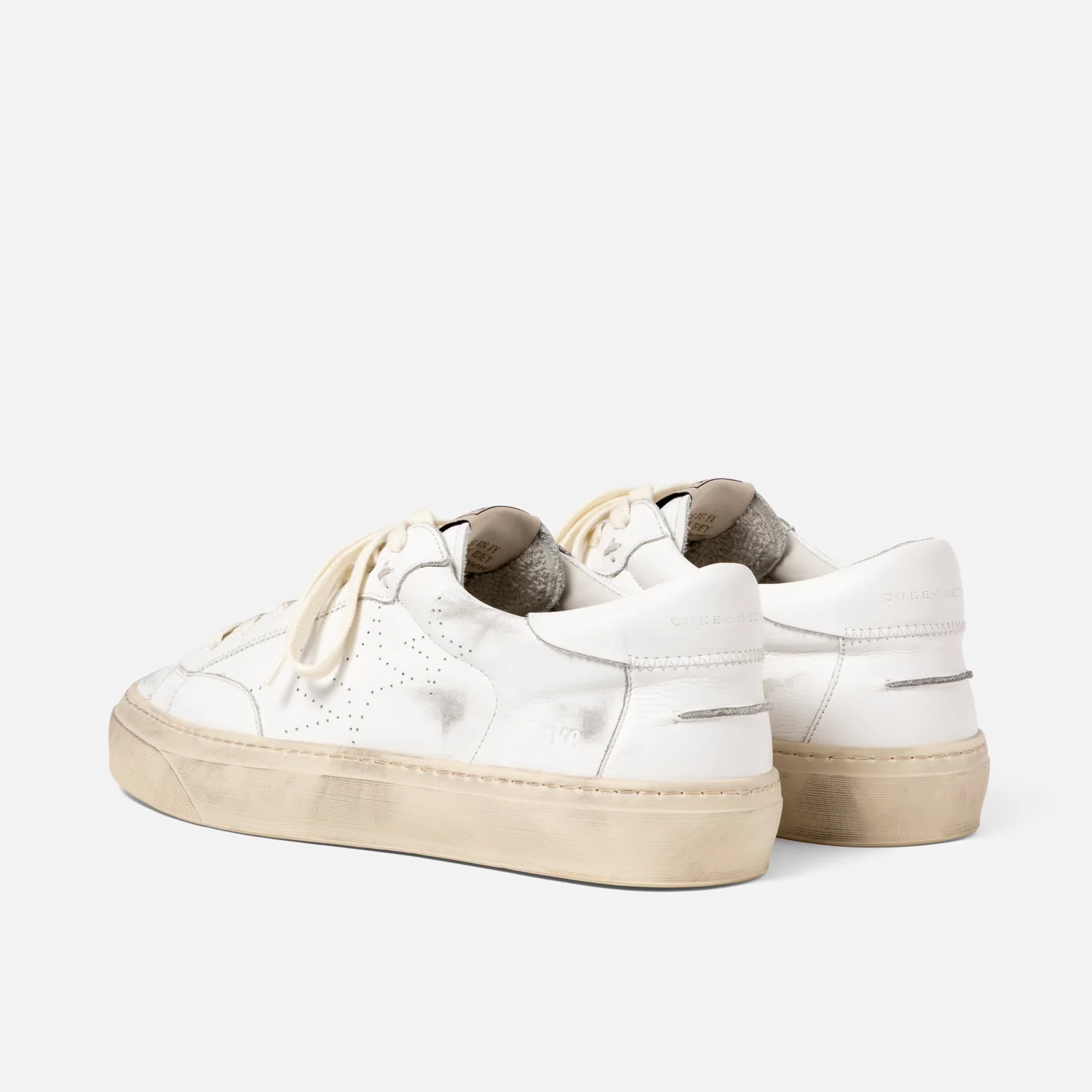 Plus Court White Distressed Sneaker - Men's - Image 6