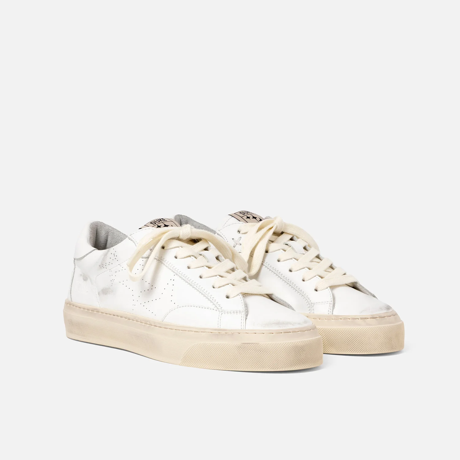 Plus Court White Distressed Sneaker - Women's - Image 3