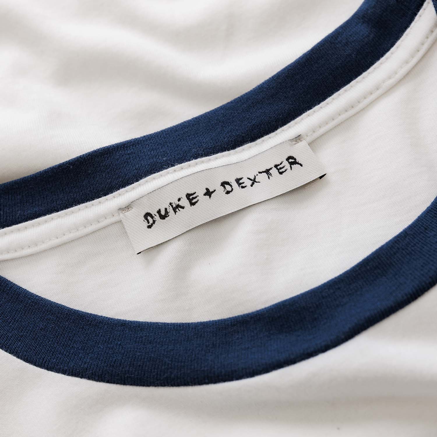 Plus Vintage White + Navy Ringer T-Shirt - Image 6