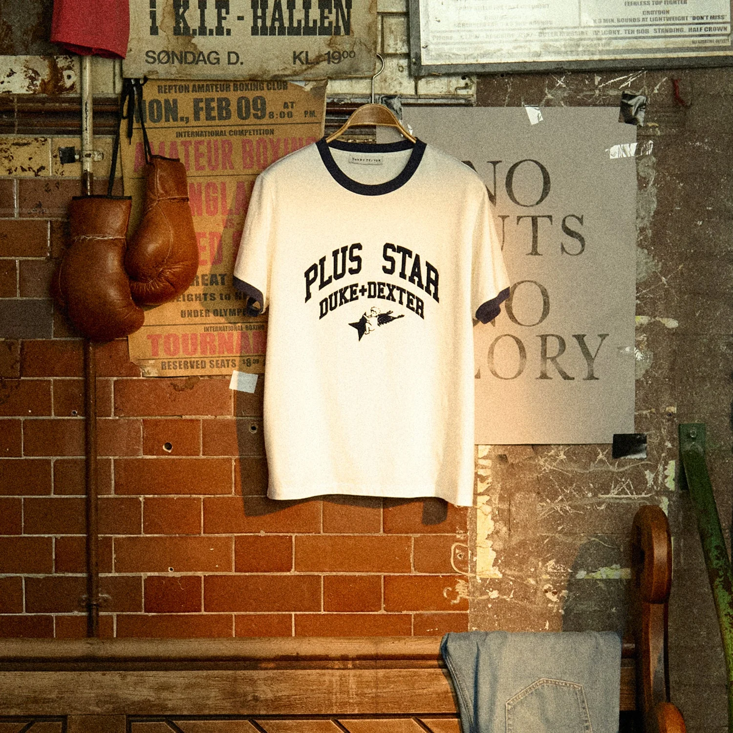 Plus Vintage White + Navy Ringer T-Shirt - Image 8