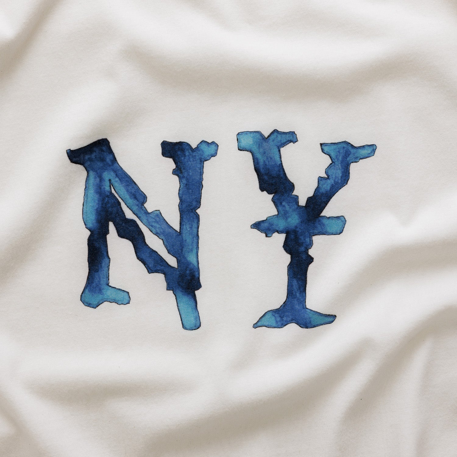 NY Watercolour Vintage White T-Shirt - Image 4