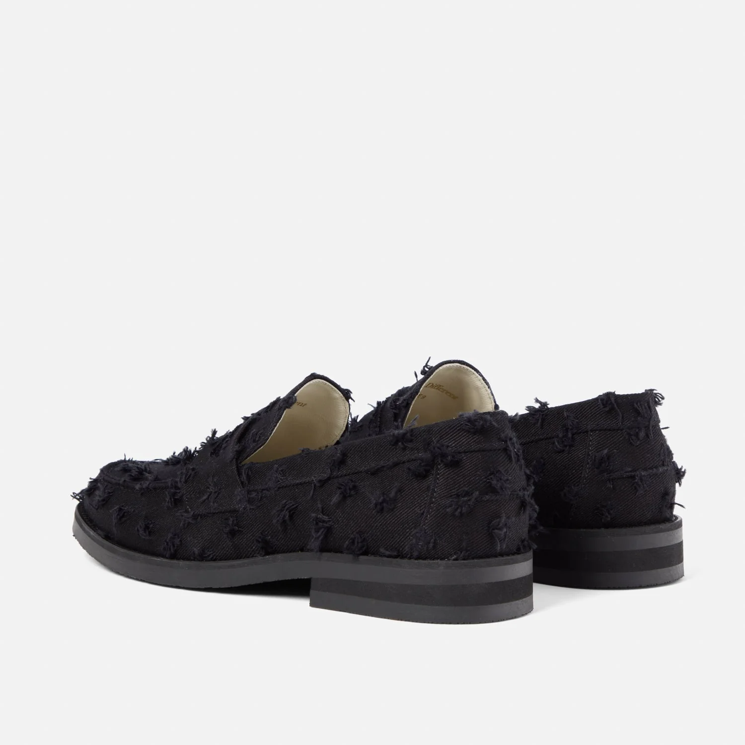 Wilde Black Punched Denim Penny Loafer - Men's - Image 5