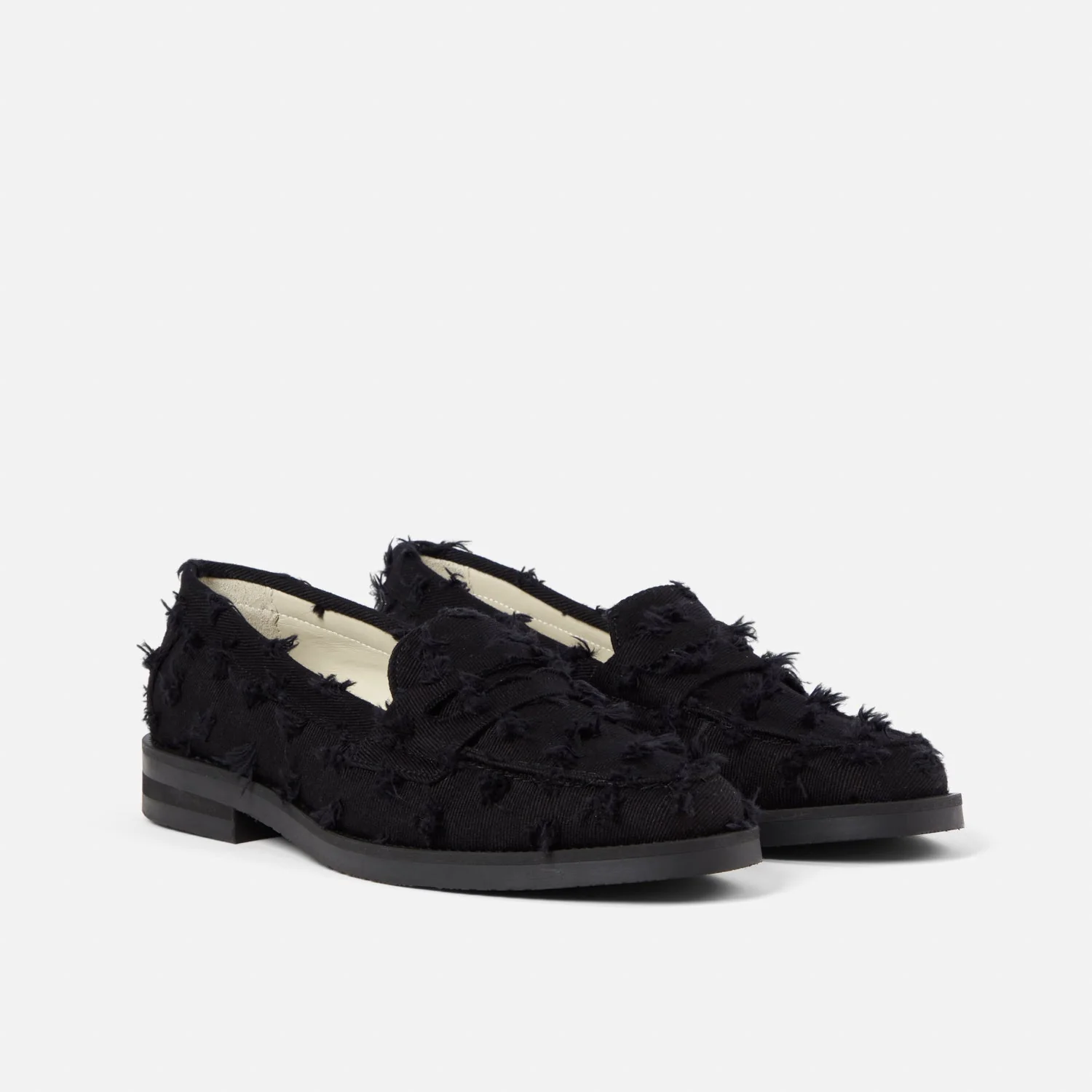 Wilde Black Punched Denim Penny Loafer - Women's - Image 3