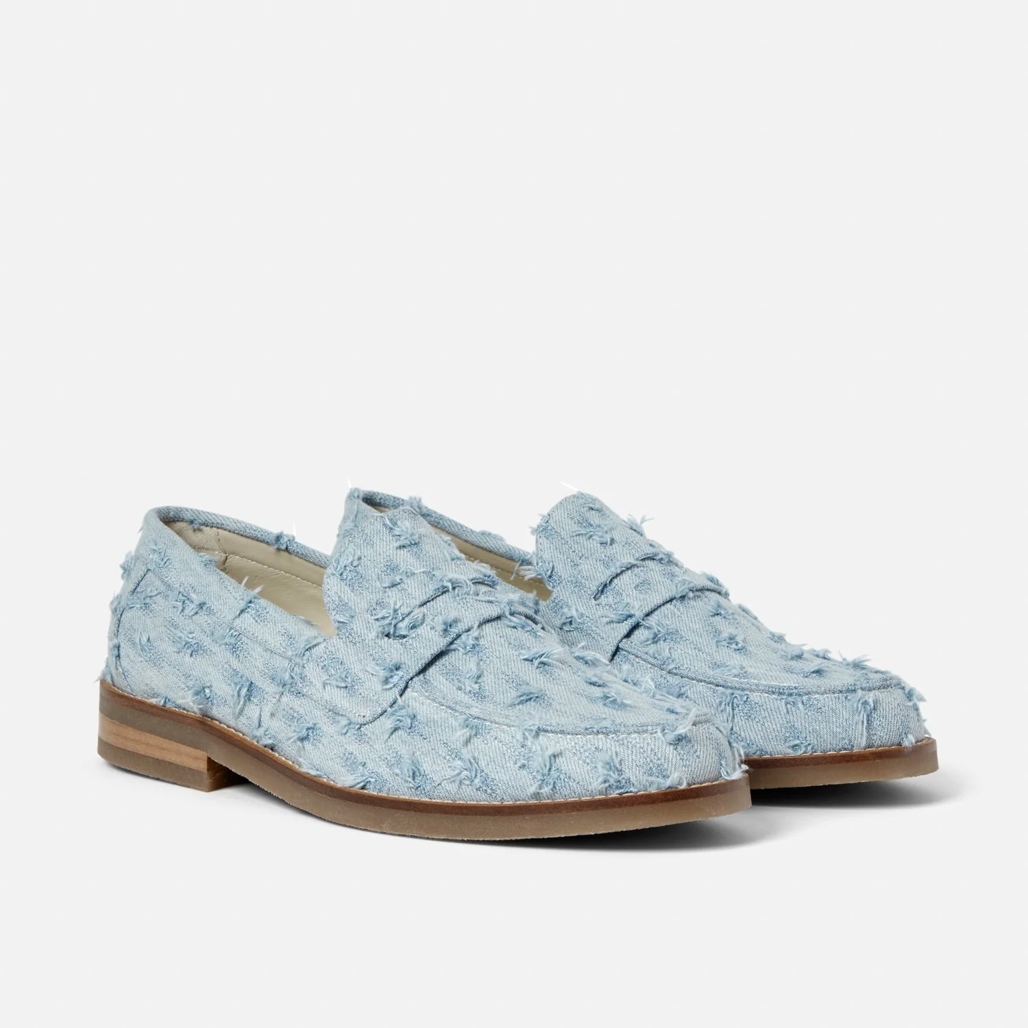 Wilde Blue Punched Denim Penny Loafer - Men's - Image 3