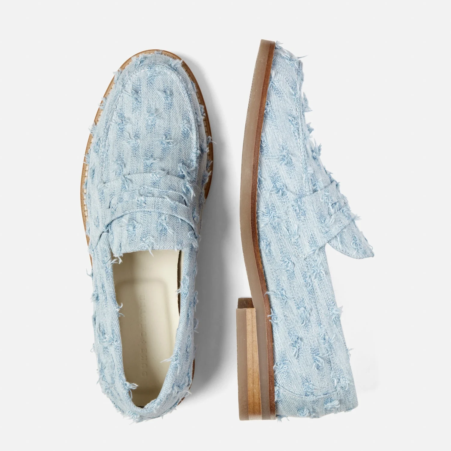 Wilde Blue Punched Denim Penny Loafer - Men's - Image 4