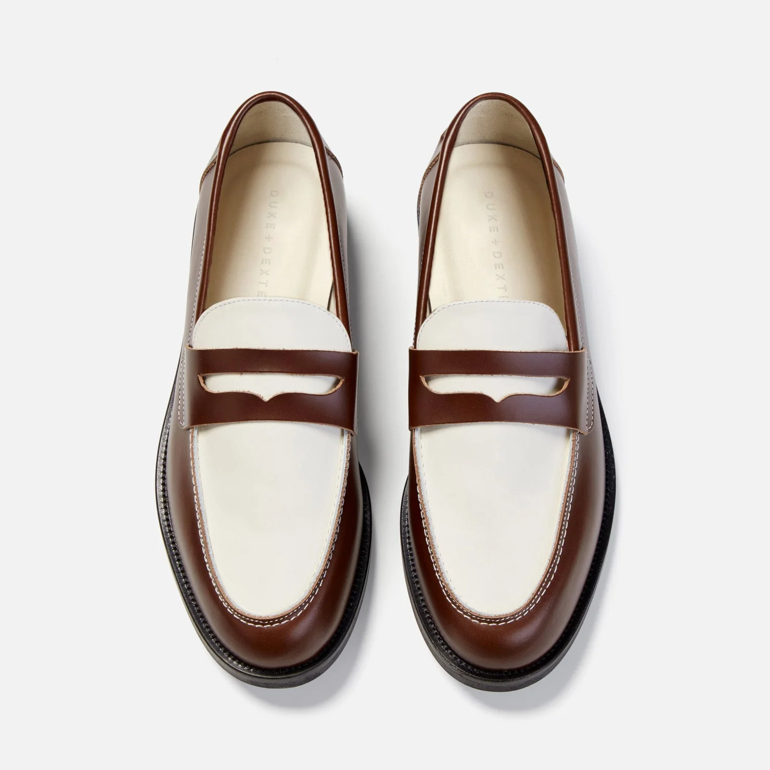 Wilde Chestnut + White Penny Loafer - Men's - Image 4