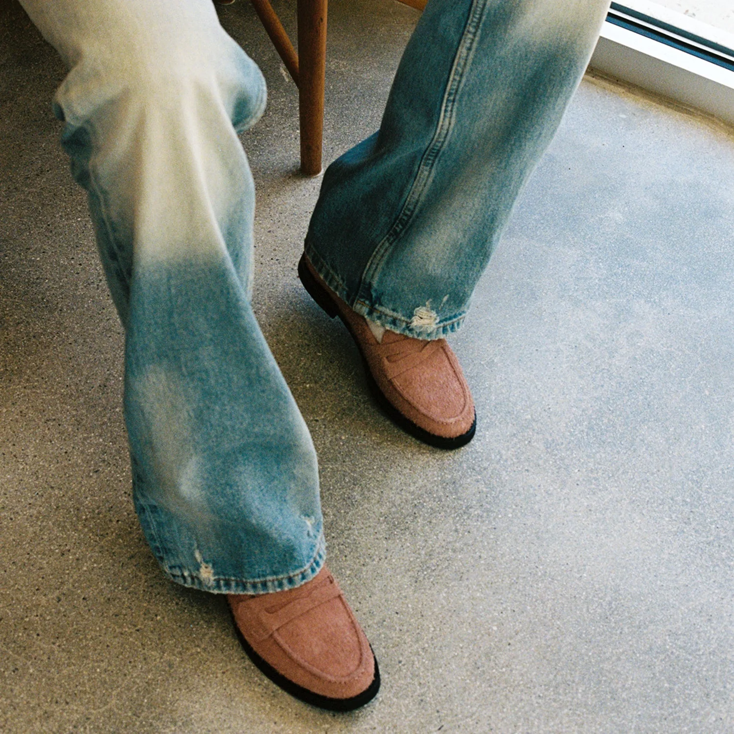 Wilde Hairy Pink Suede Penny Loafer - Men's - Image 7