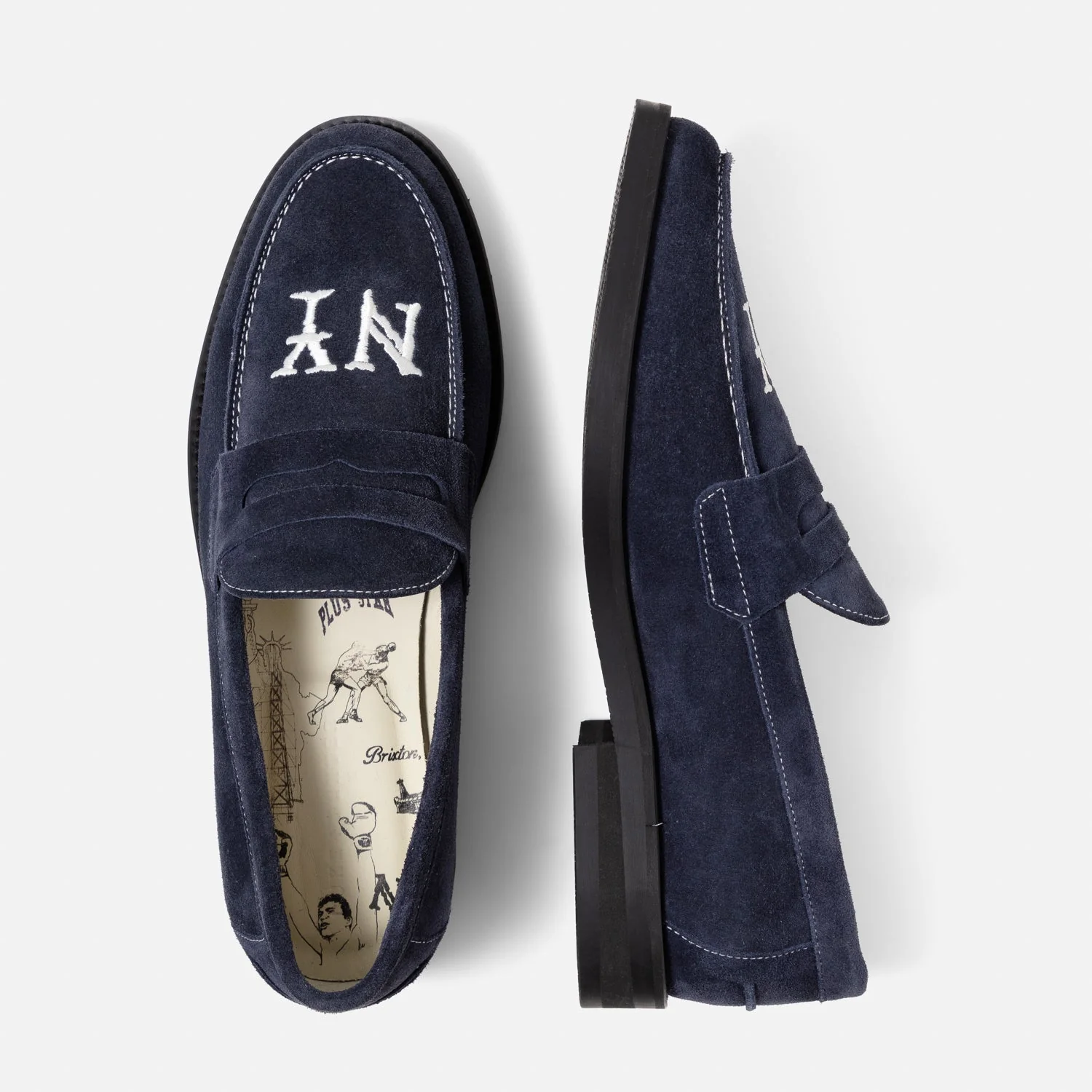 Wilde NY Navy Suede Penny Loafer - Men's - Image 5
