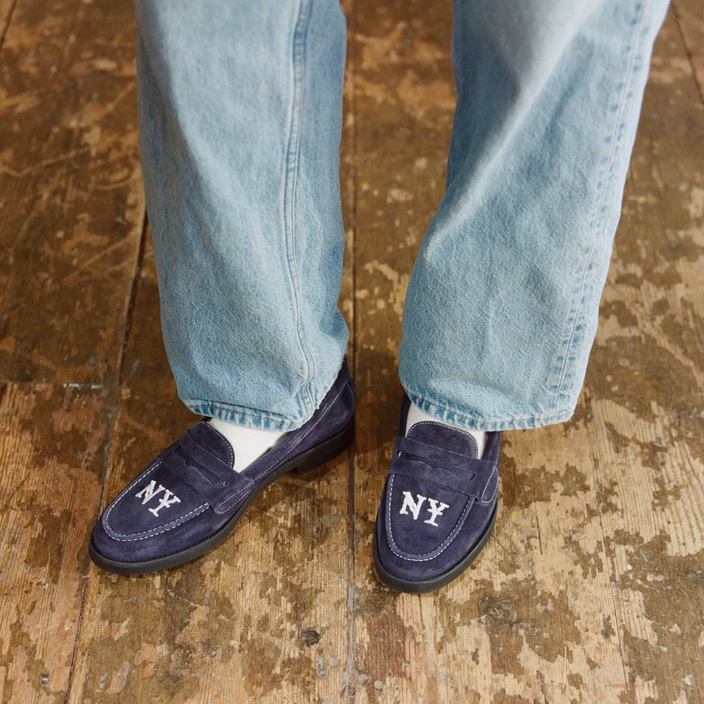 Wilde NY Navy Suede Penny Loafer - Women's - Image 8