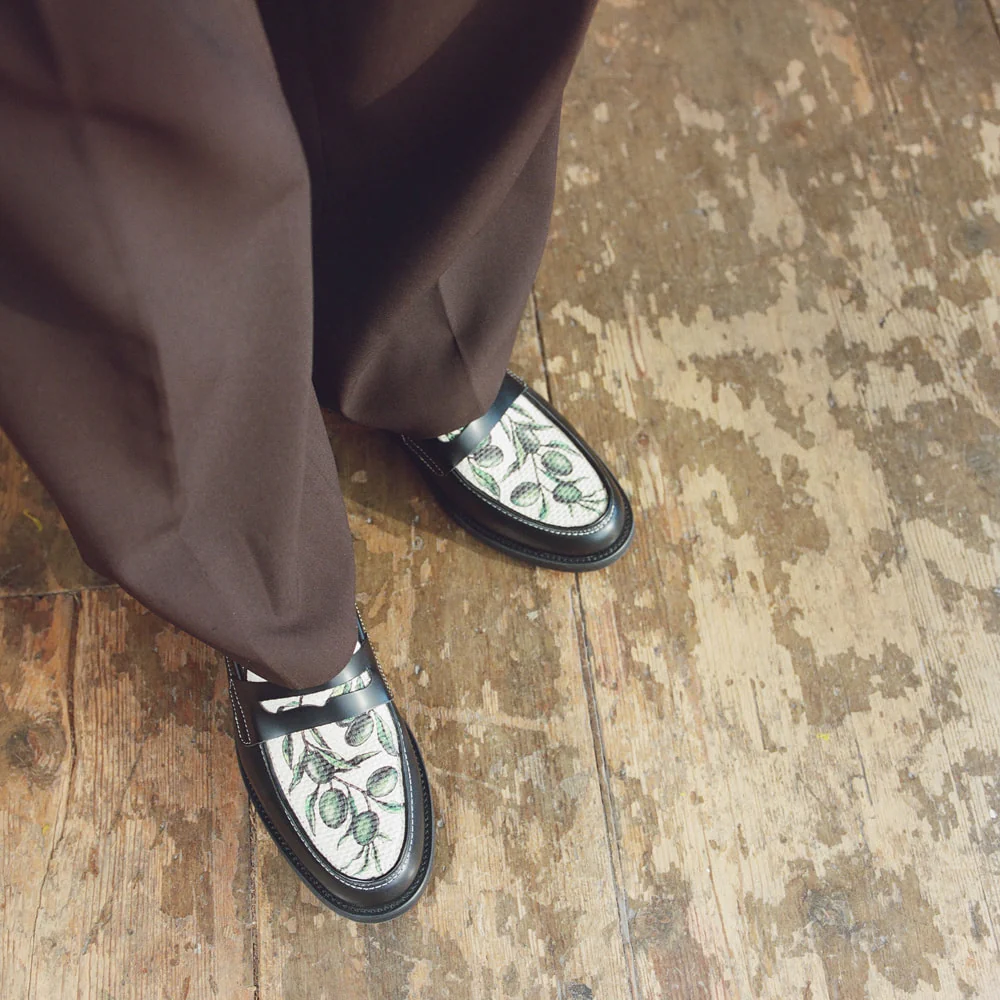 Wilde Olive Raffia Penny Loafer - Men's - Image 8