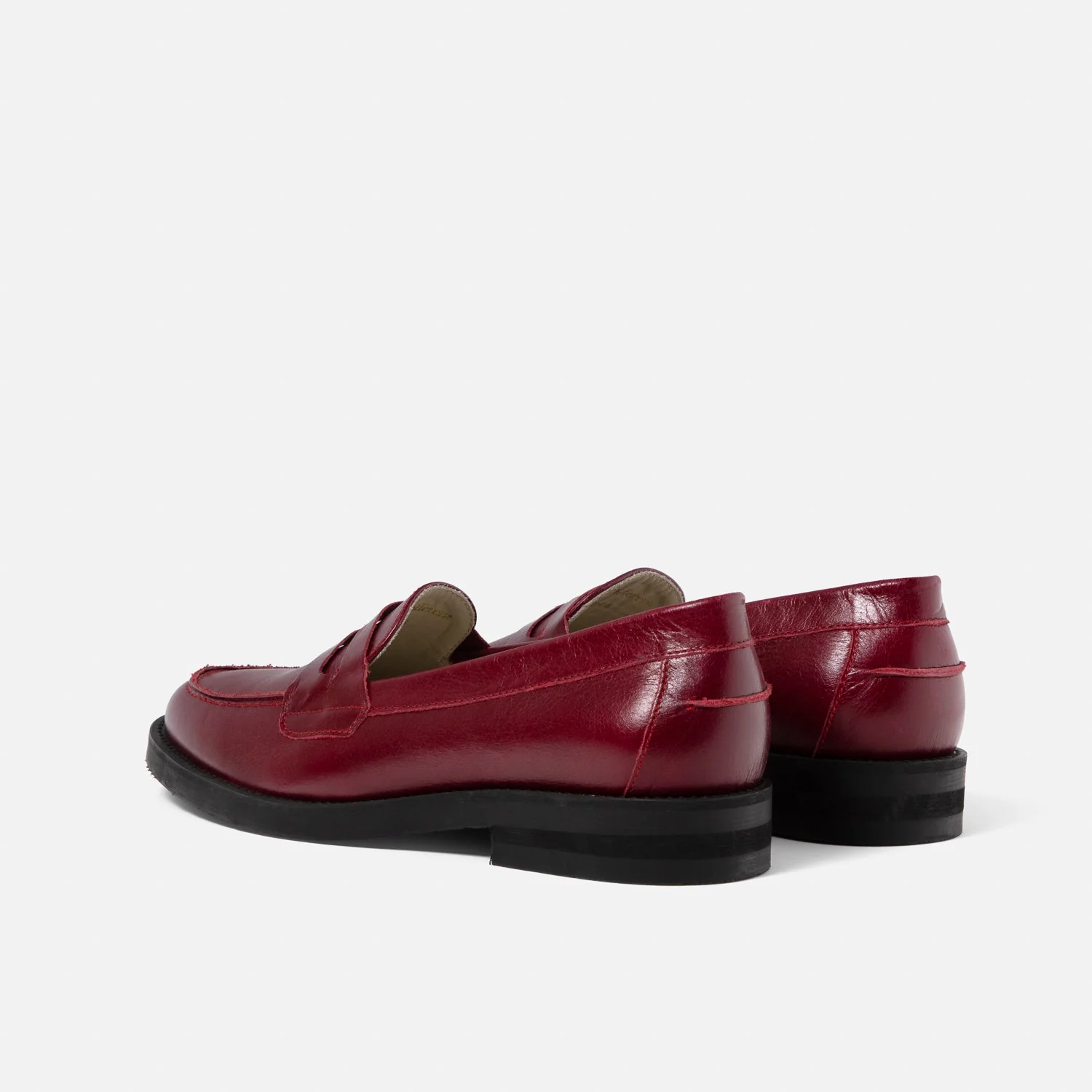 Wilde Red Creased Penny Loafer - Women's - Image 6