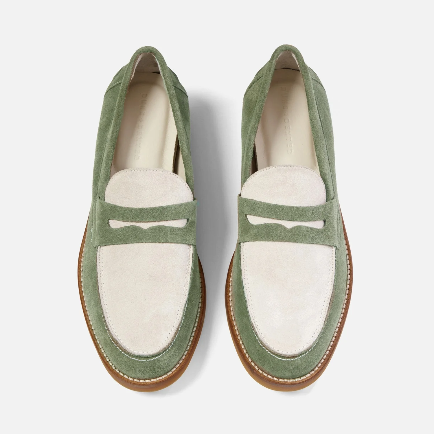 Wilde Sage + White Suede Penny Loafer - Men's - Image 4