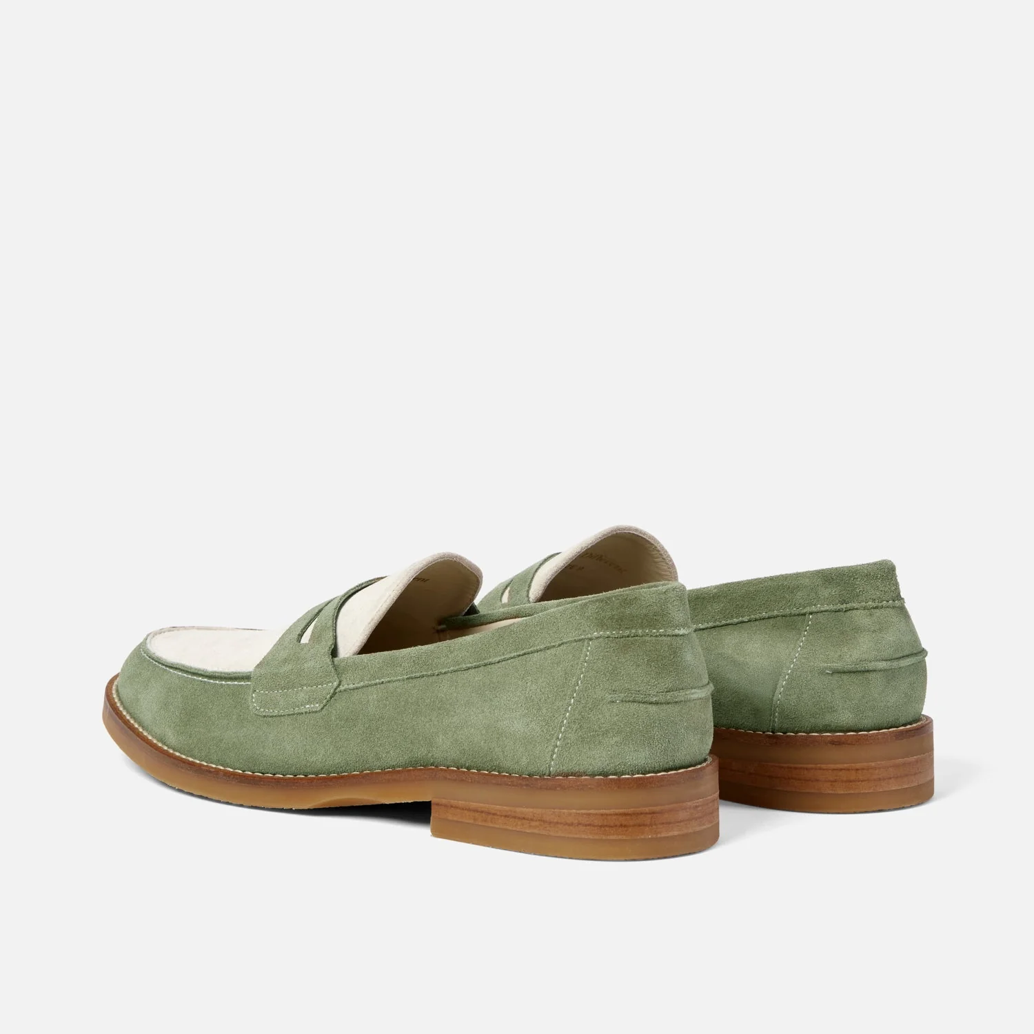 Wilde Sage + White Suede Penny Loafer - Men's - Image 6