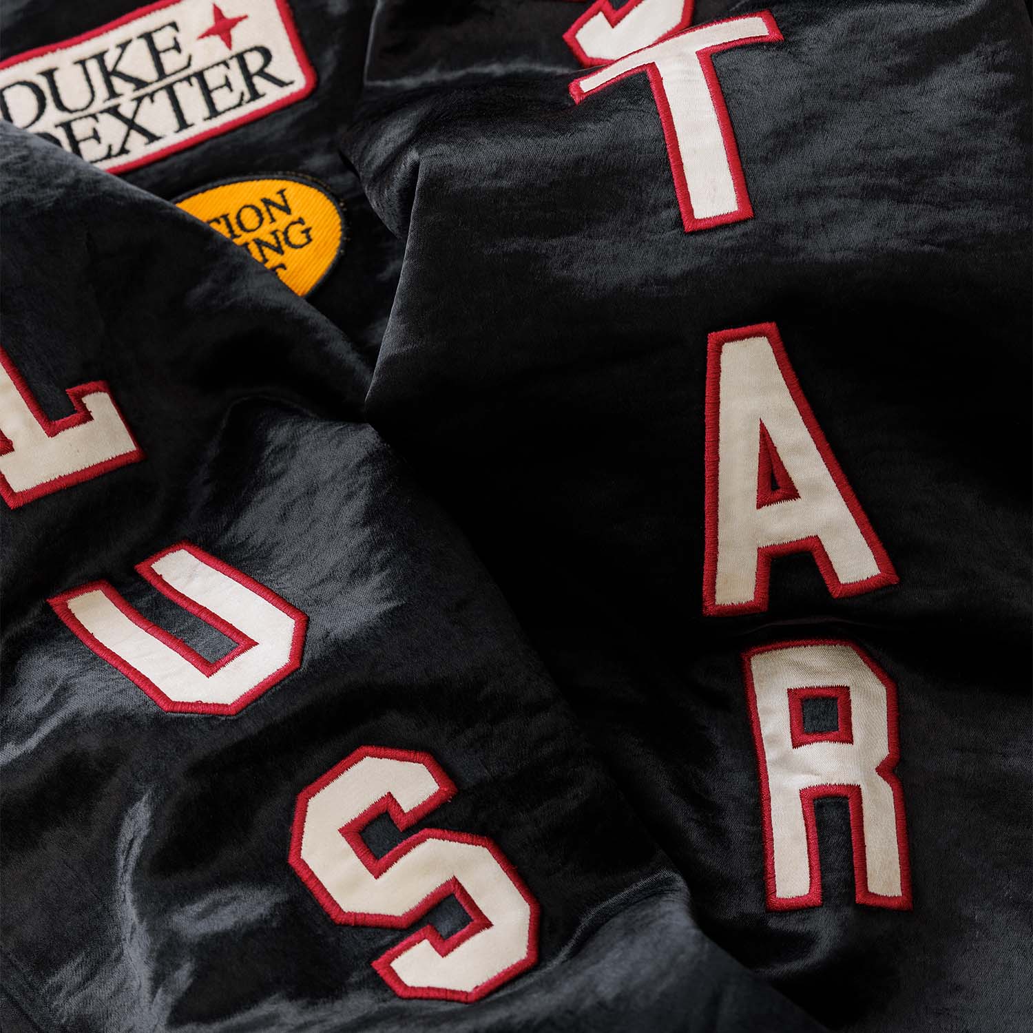 Plus Black Satin Bomber Jacket - Image 5